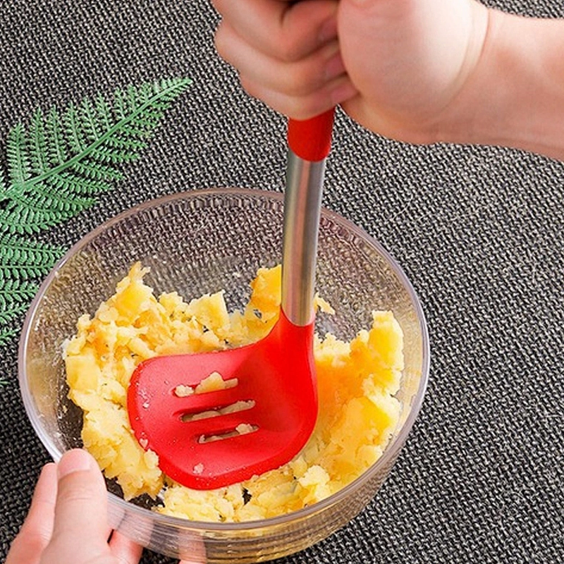 Food Grade Silicone Potato Pressure Press Silver Stainless Steel Handle Kitchenware Utensils Potato Ricer